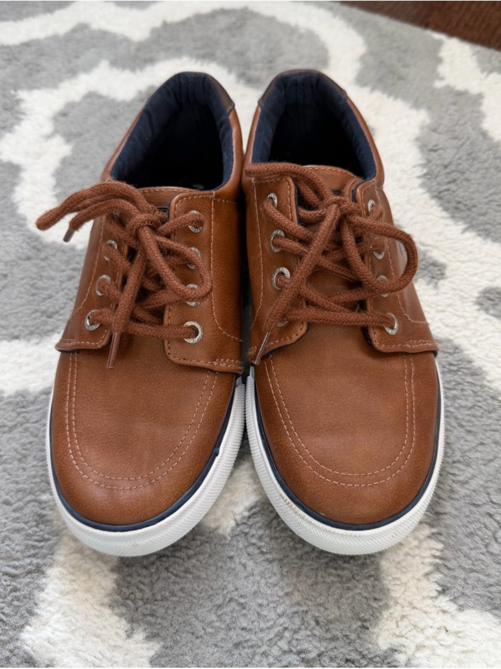 3 for $30 Boys’ Nautical Casual Brown Lace-Up Shoes  Size 1